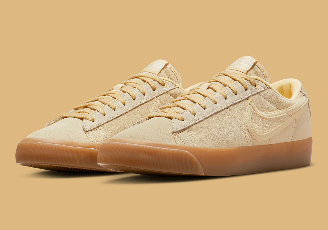 Giày Nike SB Blazer Low GT được cập nhật với màu Light Tan và chất liệu da lộn - 2