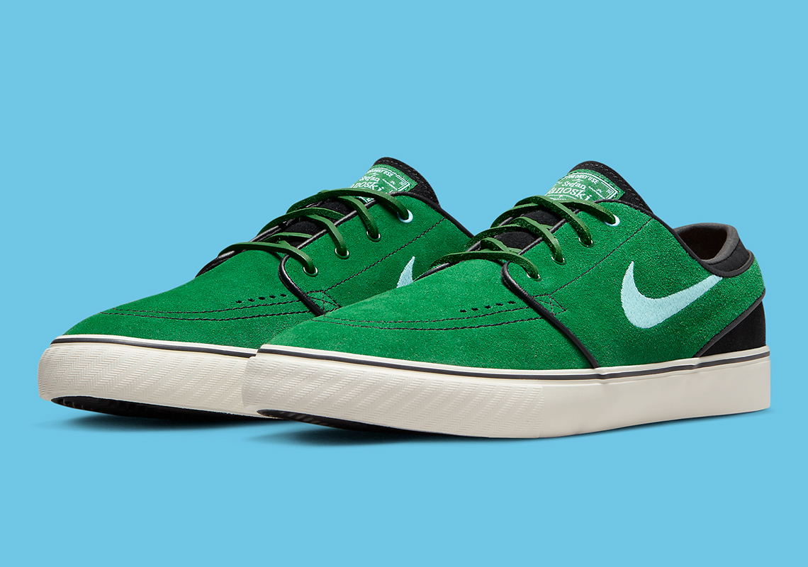 Giày Nike SB Stefan Janoski bằng da lộn Gorge Green mới ra mắt. - 1