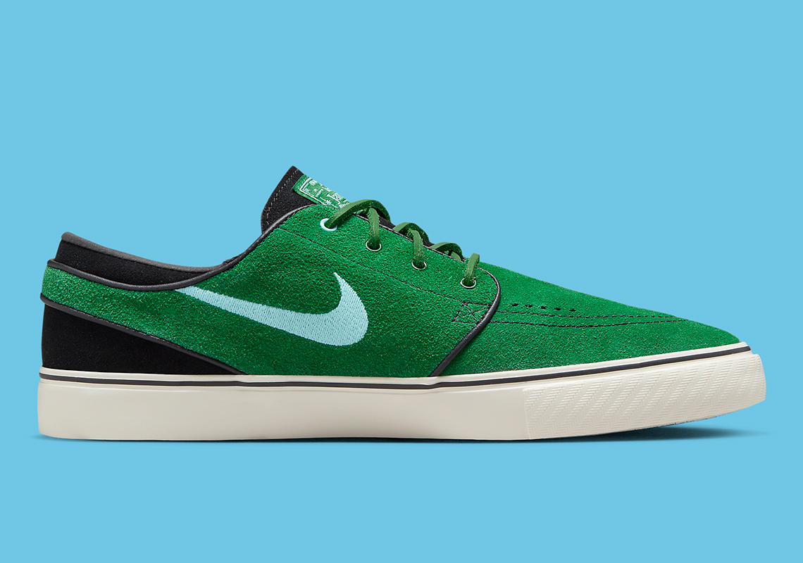 Giày Nike SB Stefan Janoski bằng da lộn Gorge Green mới ra mắt. - 3