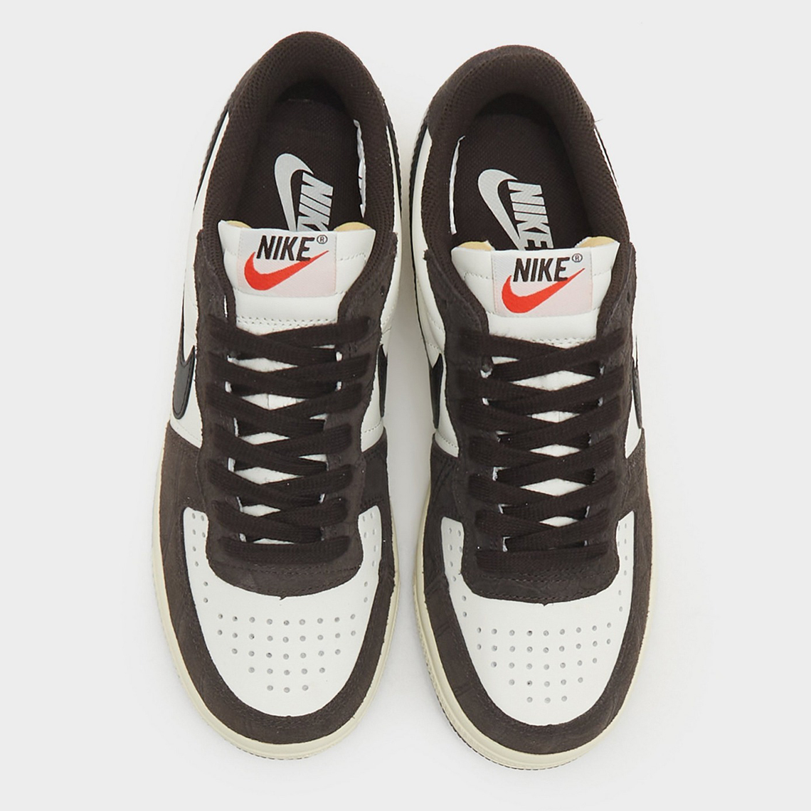 Giày Nike Terminator Low phiên bản da lộn màu nâu có họa tiết cá sấu - 2