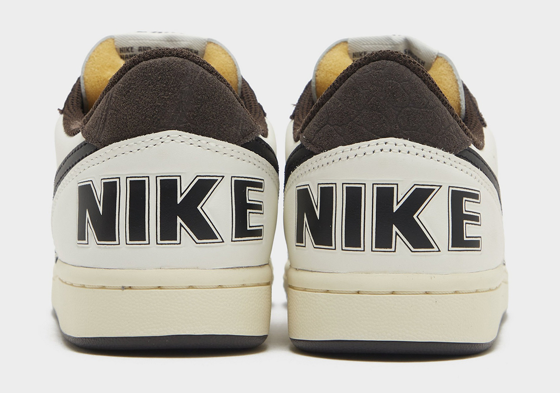 Giày Nike Terminator Low phiên bản da lộn màu nâu có họa tiết cá sấu - 3