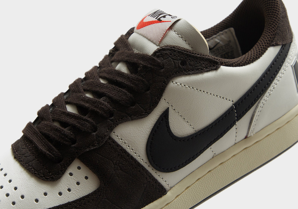 Giày Nike Terminator Low phiên bản da lộn màu nâu có họa tiết cá sấu - 5