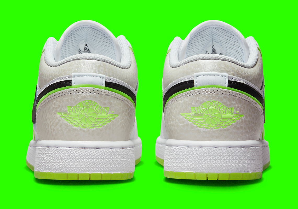 Giày sneaker Air Jordan 1 Low GS với logo trừu tượng - 5