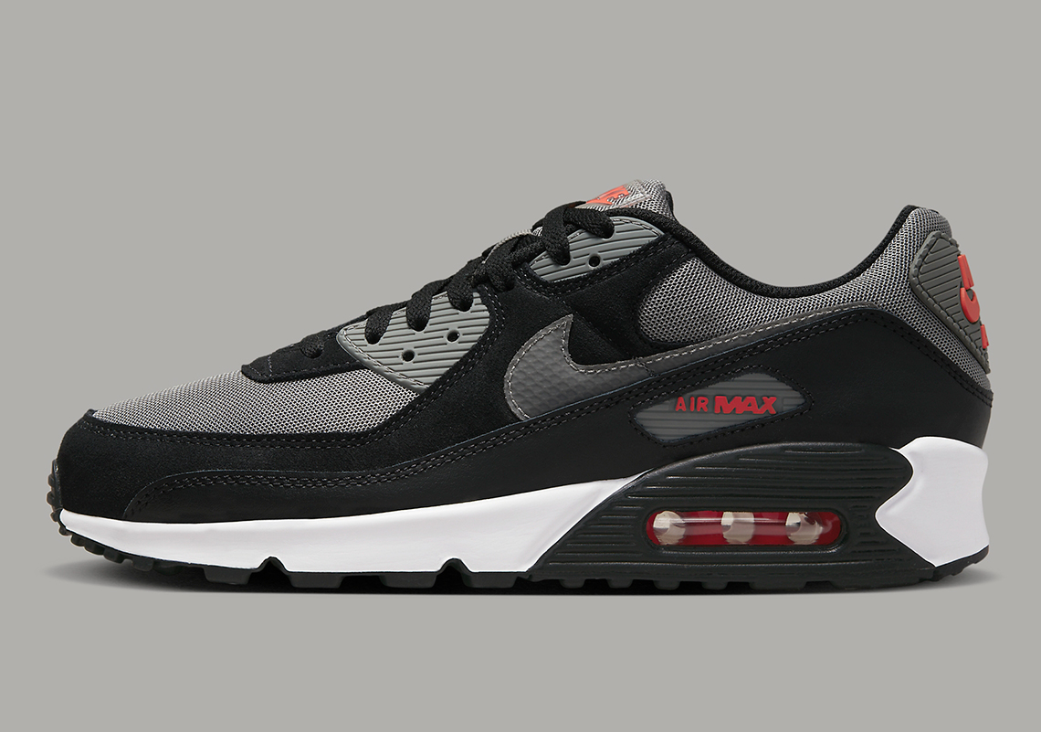 Giày sneaker Nike Air Max 90 Black Grey Red - 2