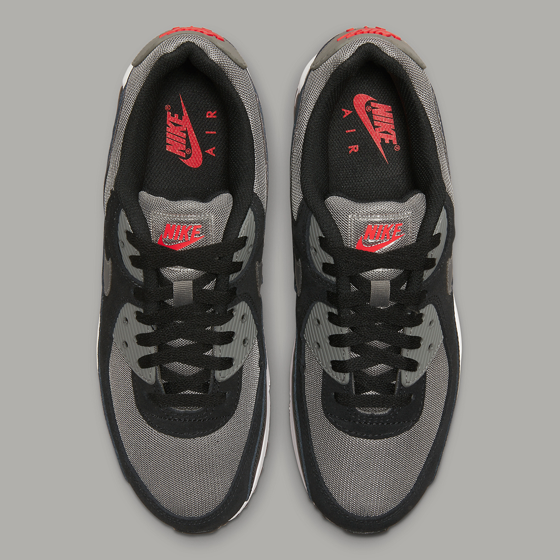 Giày sneaker Nike Air Max 90 Black Grey Red - 4