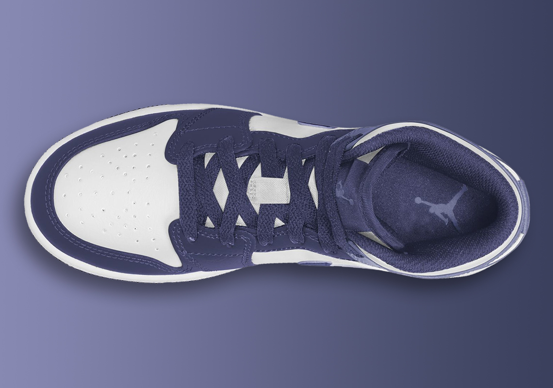 Hai sắc thái của màu tím kết thúc air jordan 1 mid - 3