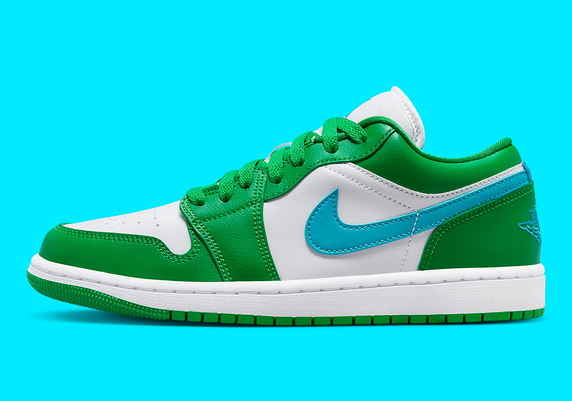 Hình ảnh Air Jordan 1 Low với hai màu Lucky Green/Aquatone - 2
