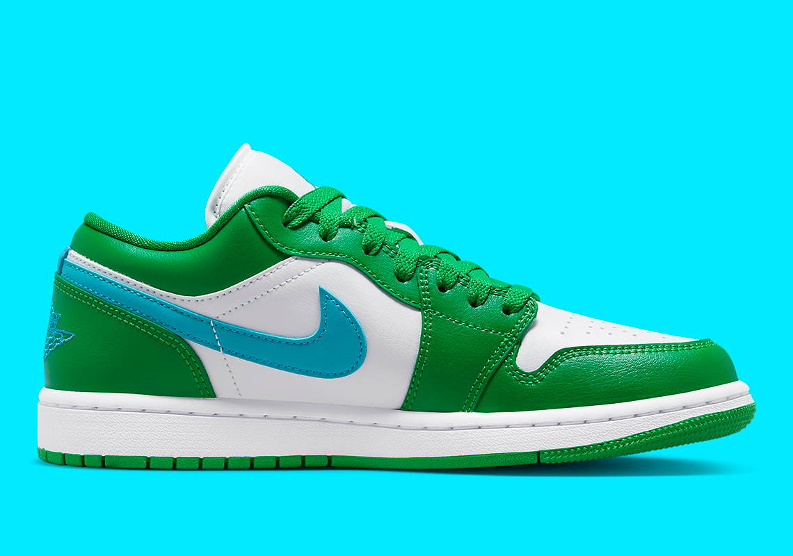 Hình ảnh Air Jordan 1 Low với hai màu Lucky Green/Aquatone - 3