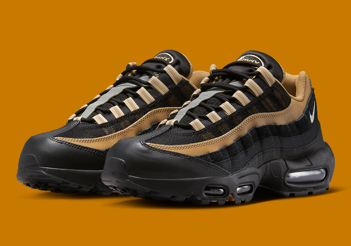 Hình ảnh chi tiết của mẫu giày sneaker Nike Air Max 95 Black/Tan/Silver - 1