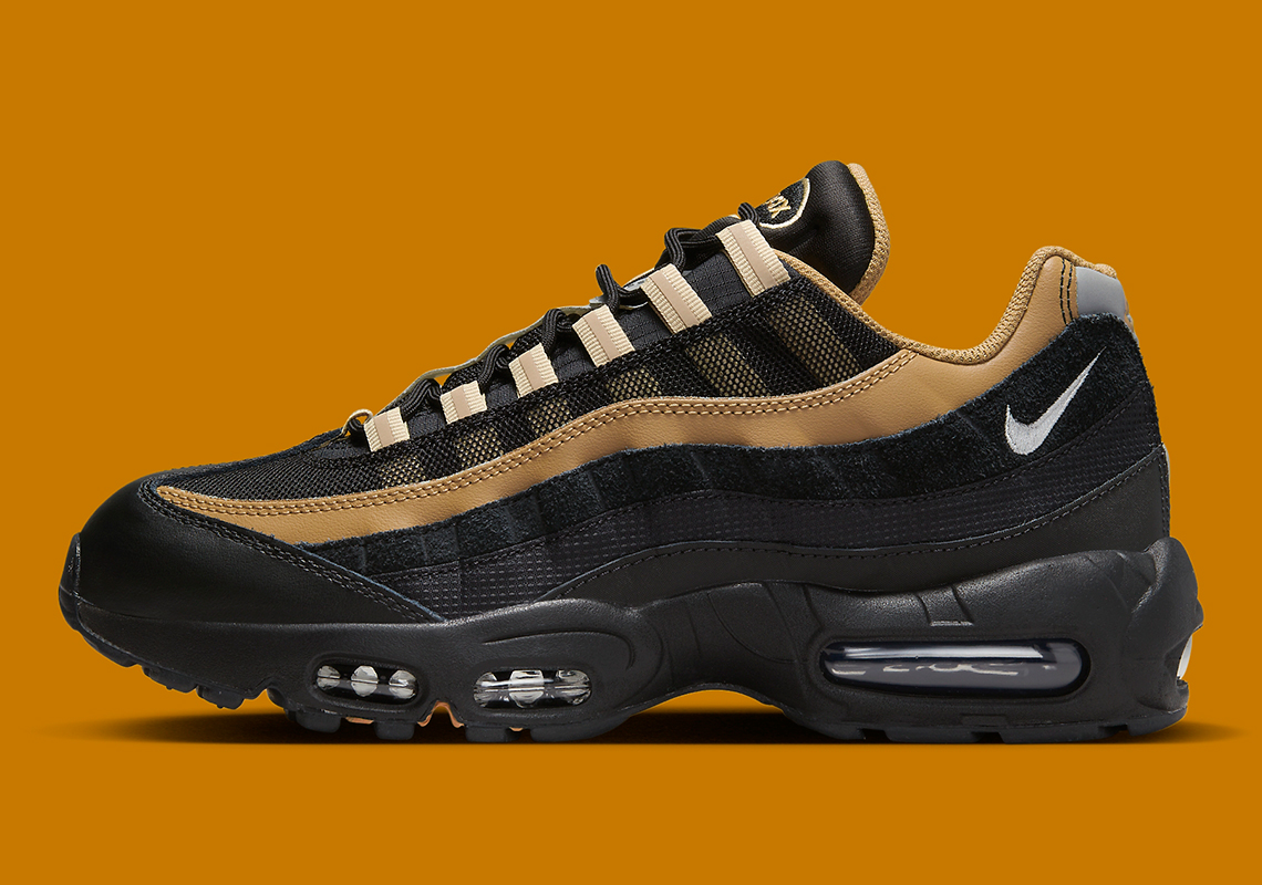 Hình ảnh chi tiết của mẫu giày sneaker Nike Air Max 95 Black/Tan/Silver - 2