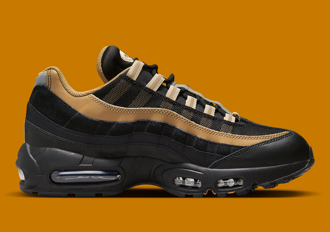 Hình ảnh chi tiết của mẫu giày sneaker Nike Air Max 95 Black/Tan/Silver - 3