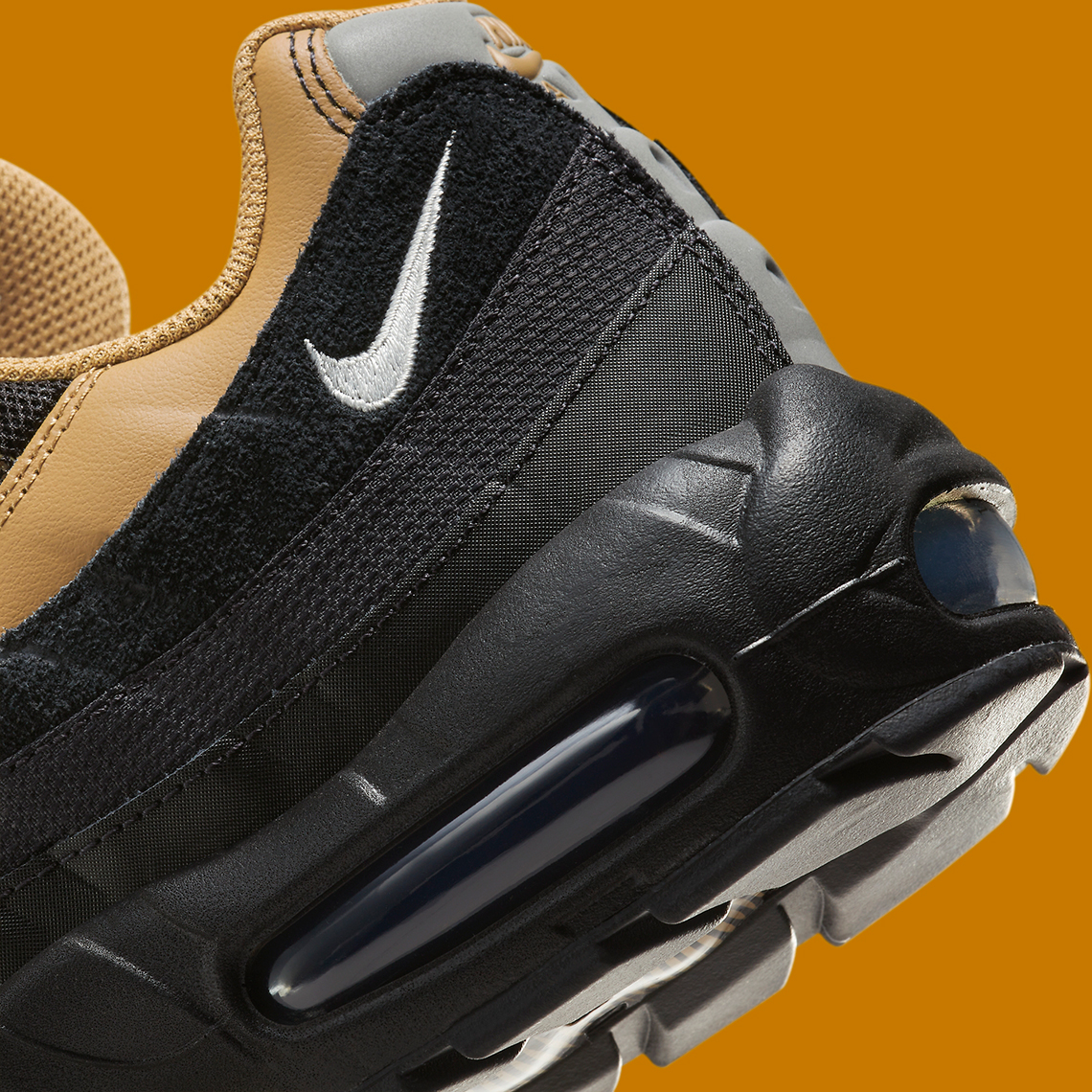 Hình ảnh chi tiết của mẫu giày sneaker Nike Air Max 95 Black/Tan/Silver - 7
