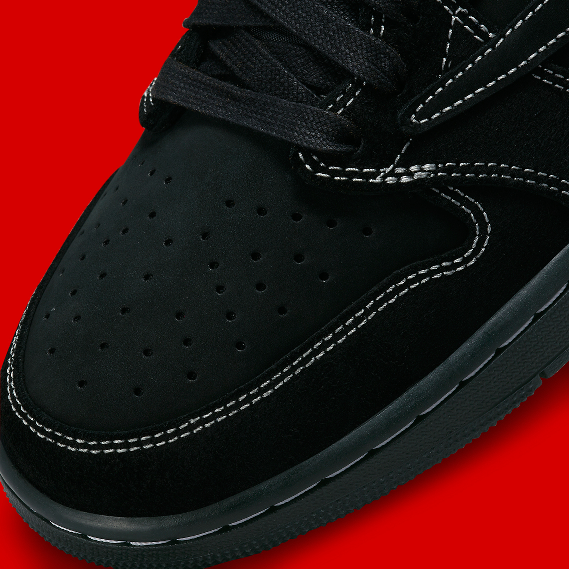 Hình ảnh chính thức của Travis Scott X Air Jordan 1 Black/Phantom thấp  - 9