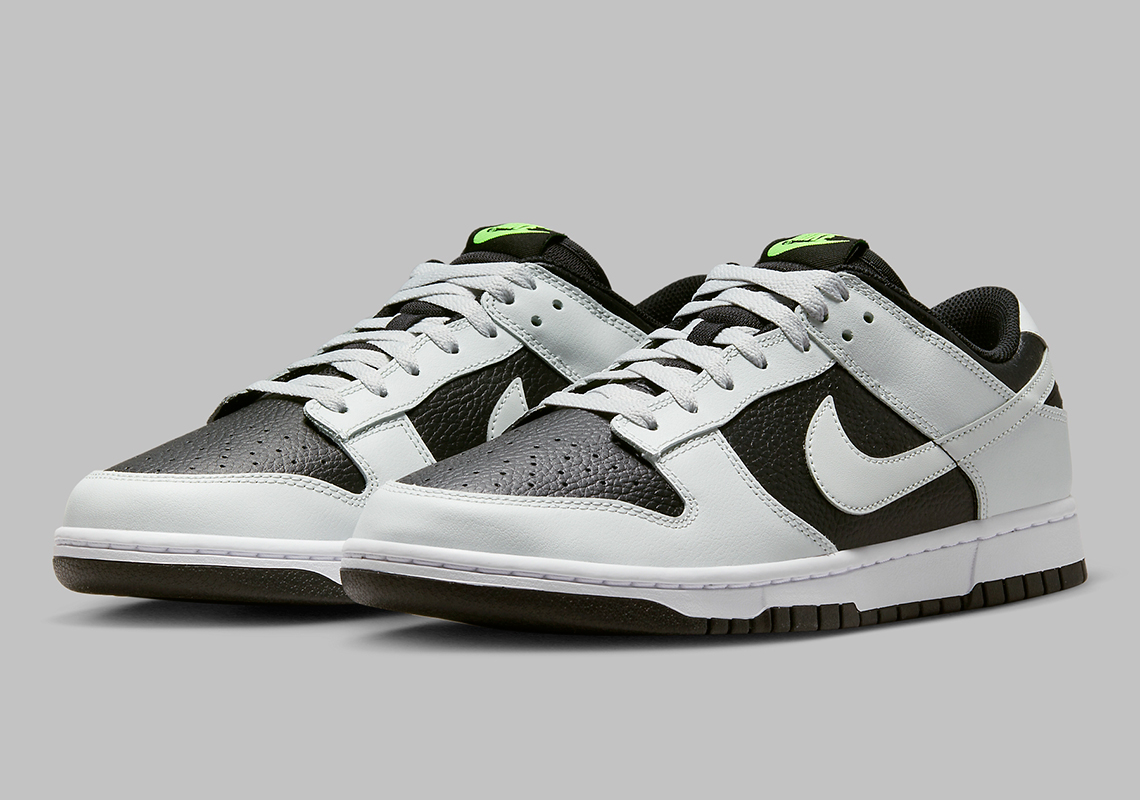 Hình ảnh của mẫu giày sneaker Nike Dunk Low màu Grey/Black/Volt - 1