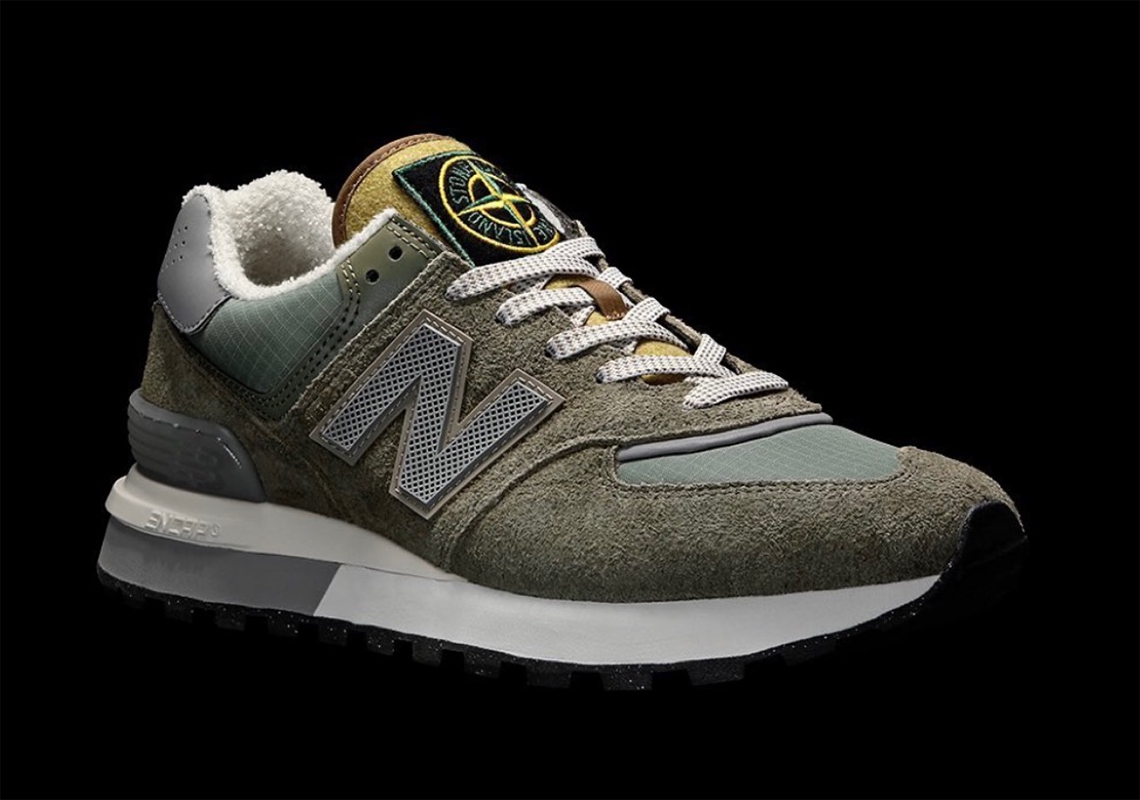 Hình ảnh của mẫu giày Stone Island x New Balance 574 Legacy Steel Blue - 1