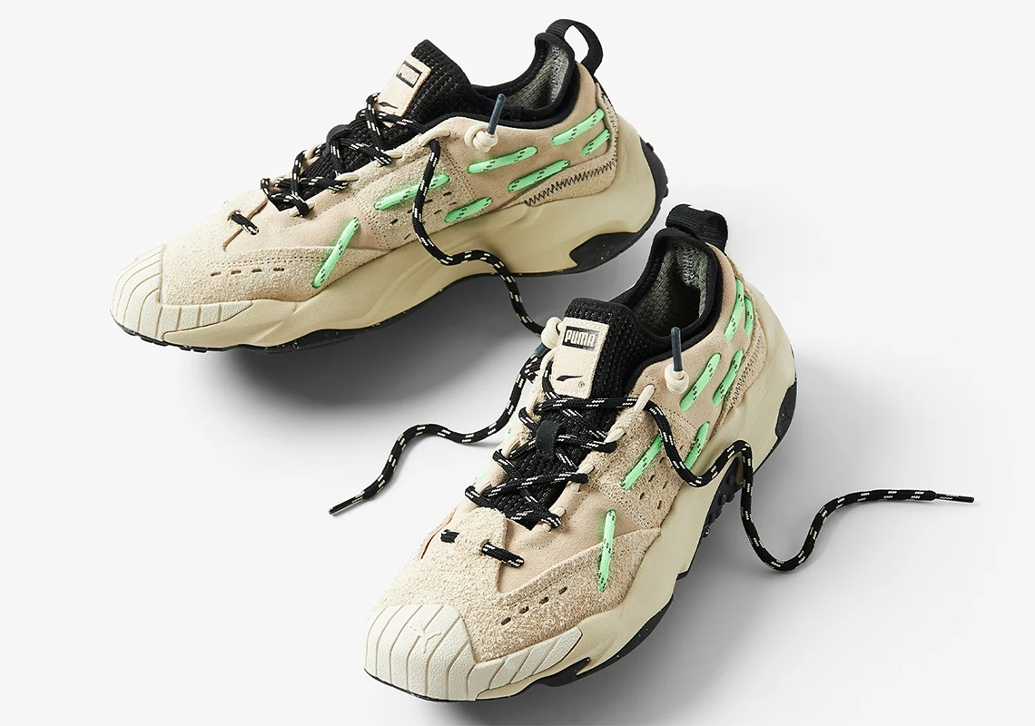 Hình ảnh của PUMA Plexus với màu Eggnog và Elektro Green - 1