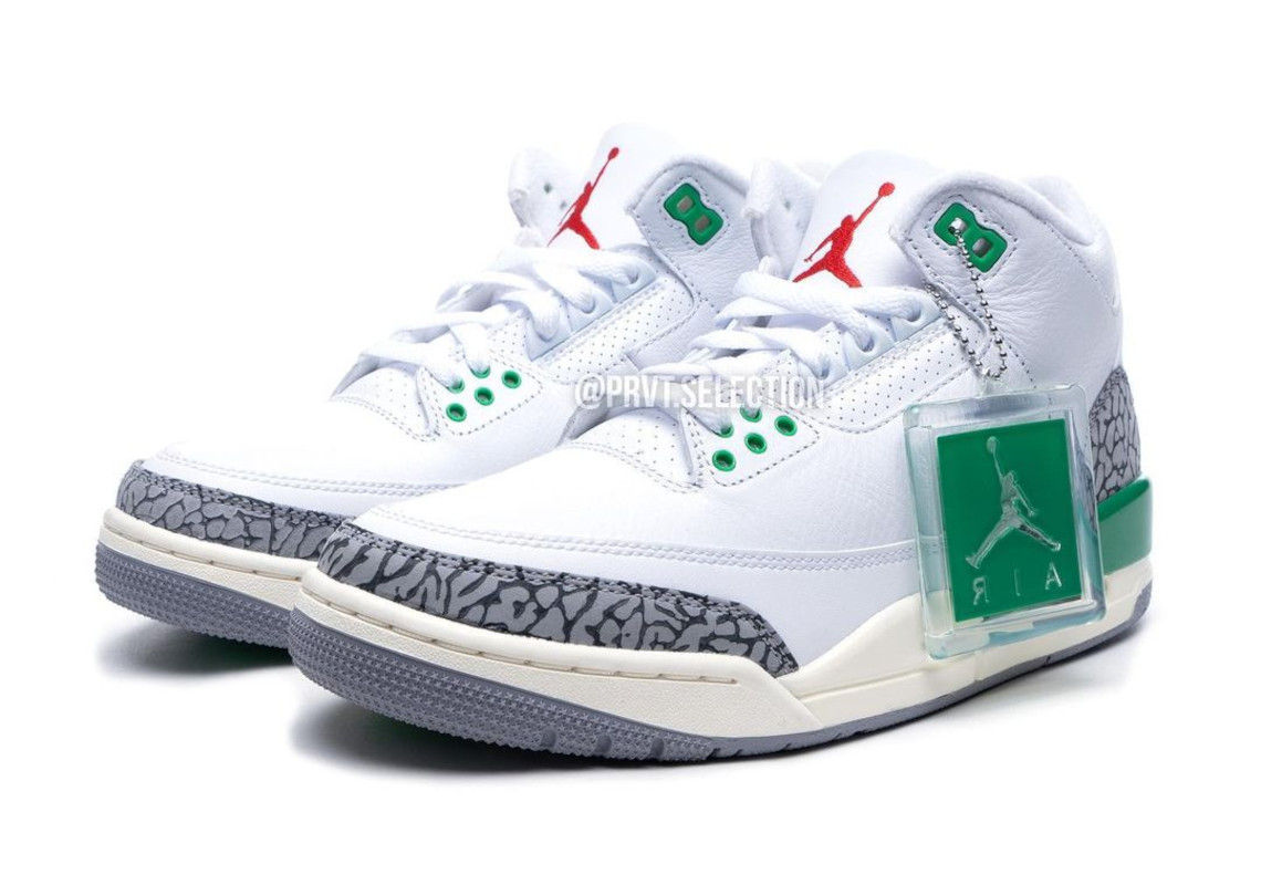 Hình ảnh đẹp nhất của Air Jordan 3 Lucky Green dành cho nữ đã được phát hành - 3
