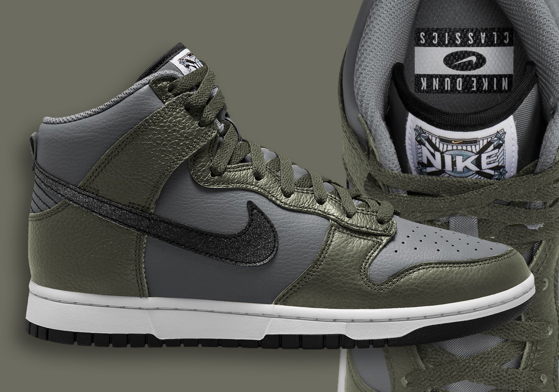 Hình ảnh đôi giày Nike Dunk High Classics Olive/Black - 1