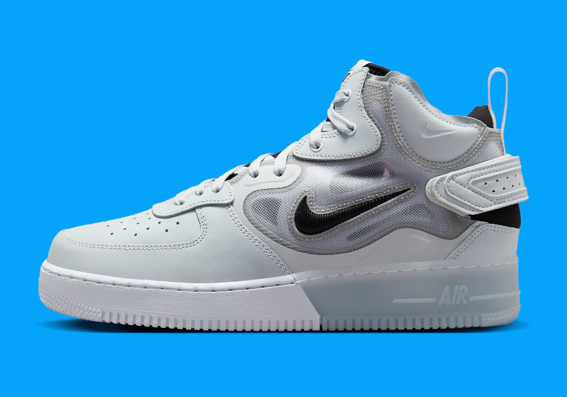Hình ảnh mới nhất của đôi giày sneaker Nike Air Force 1 React Mid Grey - 1