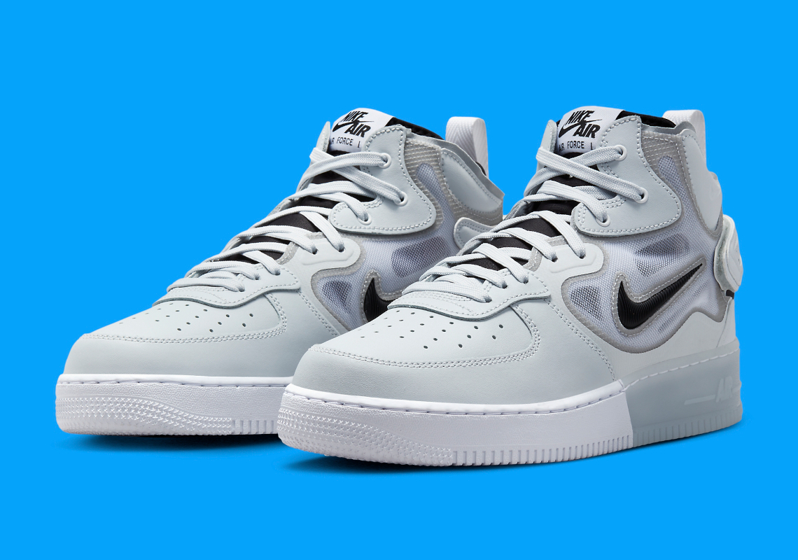 Hình ảnh mới nhất của đôi giày sneaker Nike Air Force 1 React Mid Grey - 2