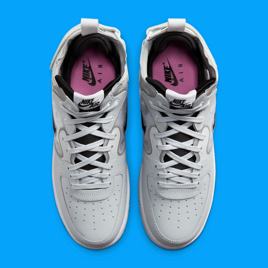 Hình ảnh mới nhất của đôi giày sneaker Nike Air Force 1 React Mid Grey - 4