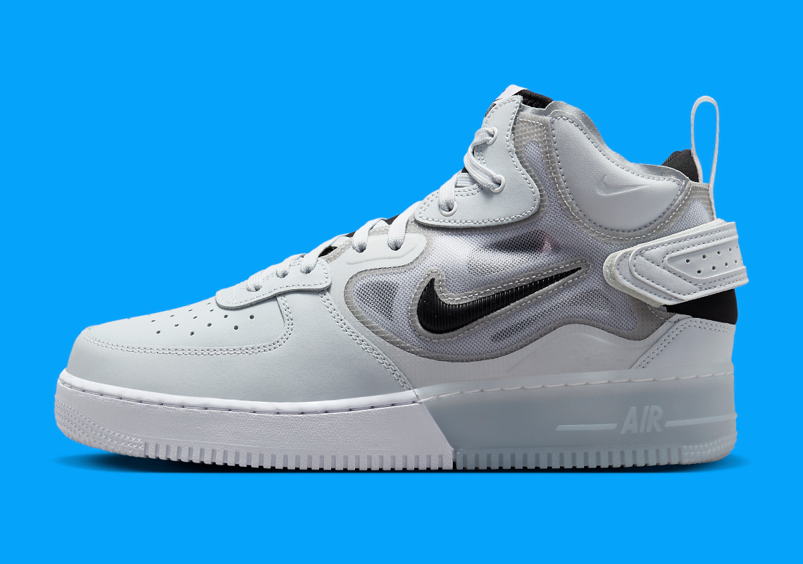 Hình ảnh mới nhất của đôi giày sneaker Nike Air Force 1 React Mid "Grey"