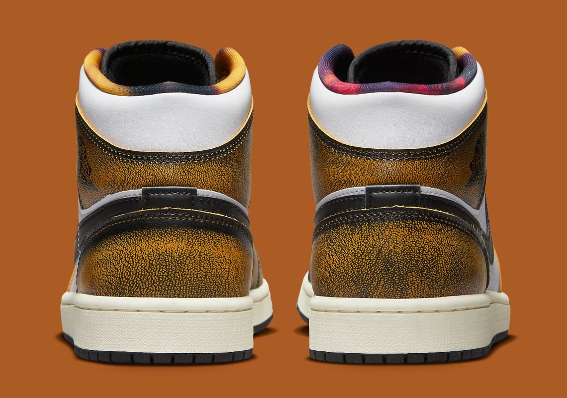 Hình ảnh mới nhất của giày sneaker Air Jordan 1 Mid Wear-Away màu cam  - 5