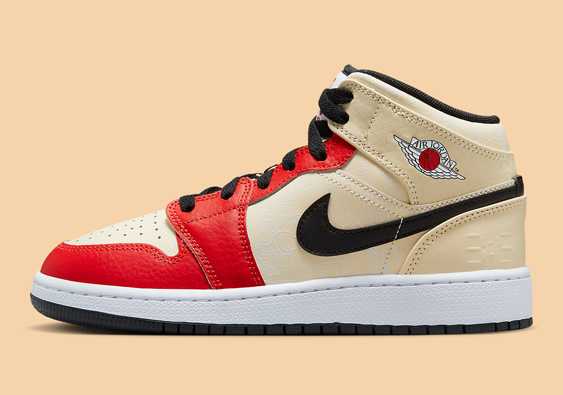 Hình ảnh mới nhất của mẫu giày Air Jordan 1 Mid GS Dunk Contest - 3
