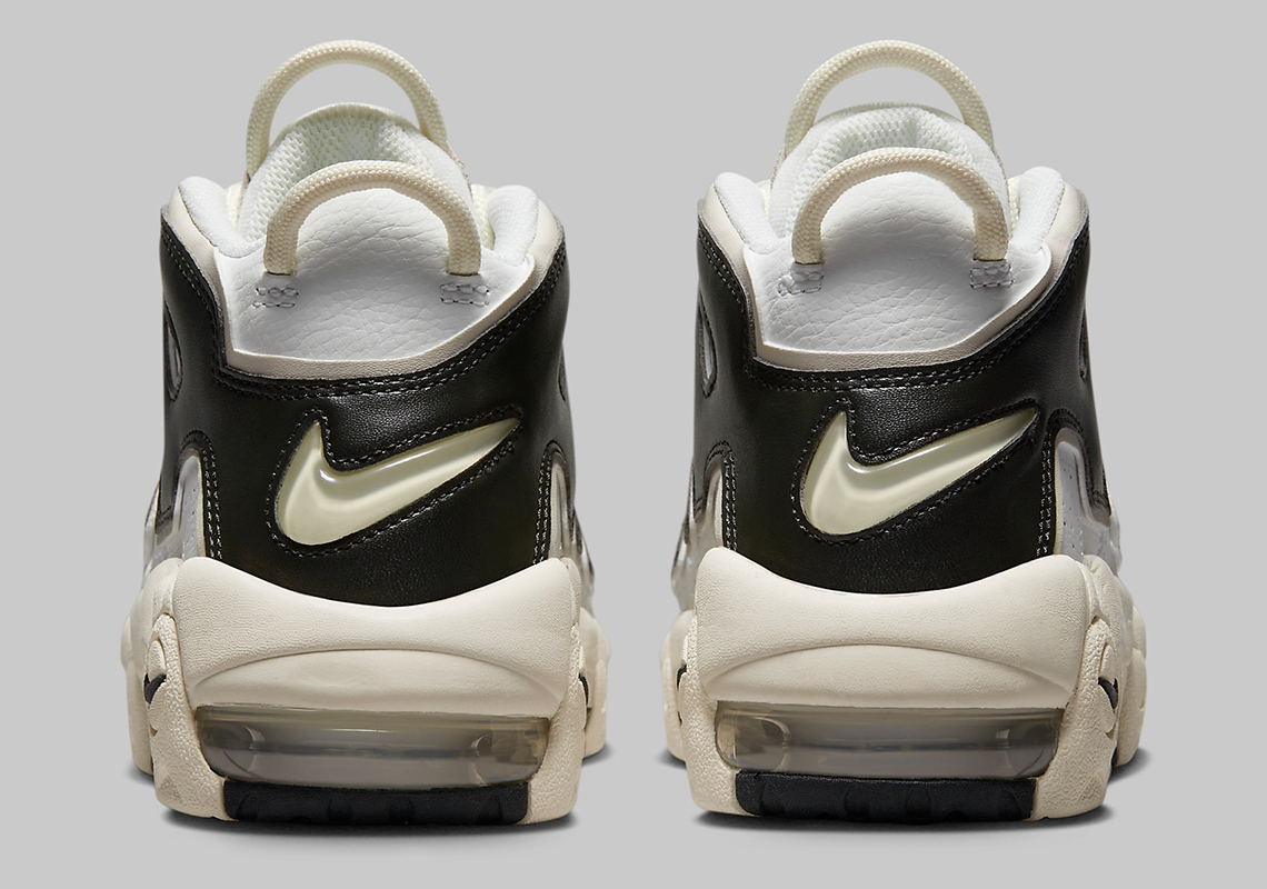 Hình ảnh mới nhất của mẫu giày Nike Air More Uptempo Night Forest trắng chữ đen - 5