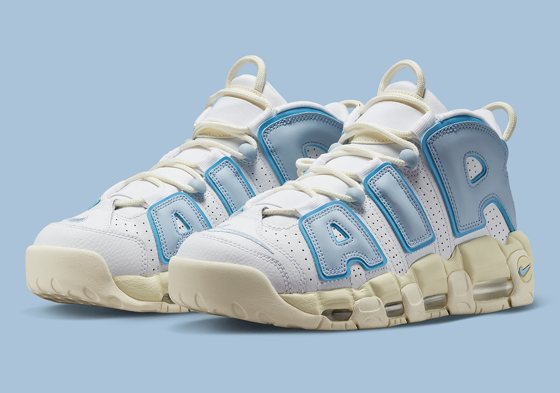 Hình ảnh mới nhất của mẫu giày Nike Air More Uptempo White/Blue/Sail - 1