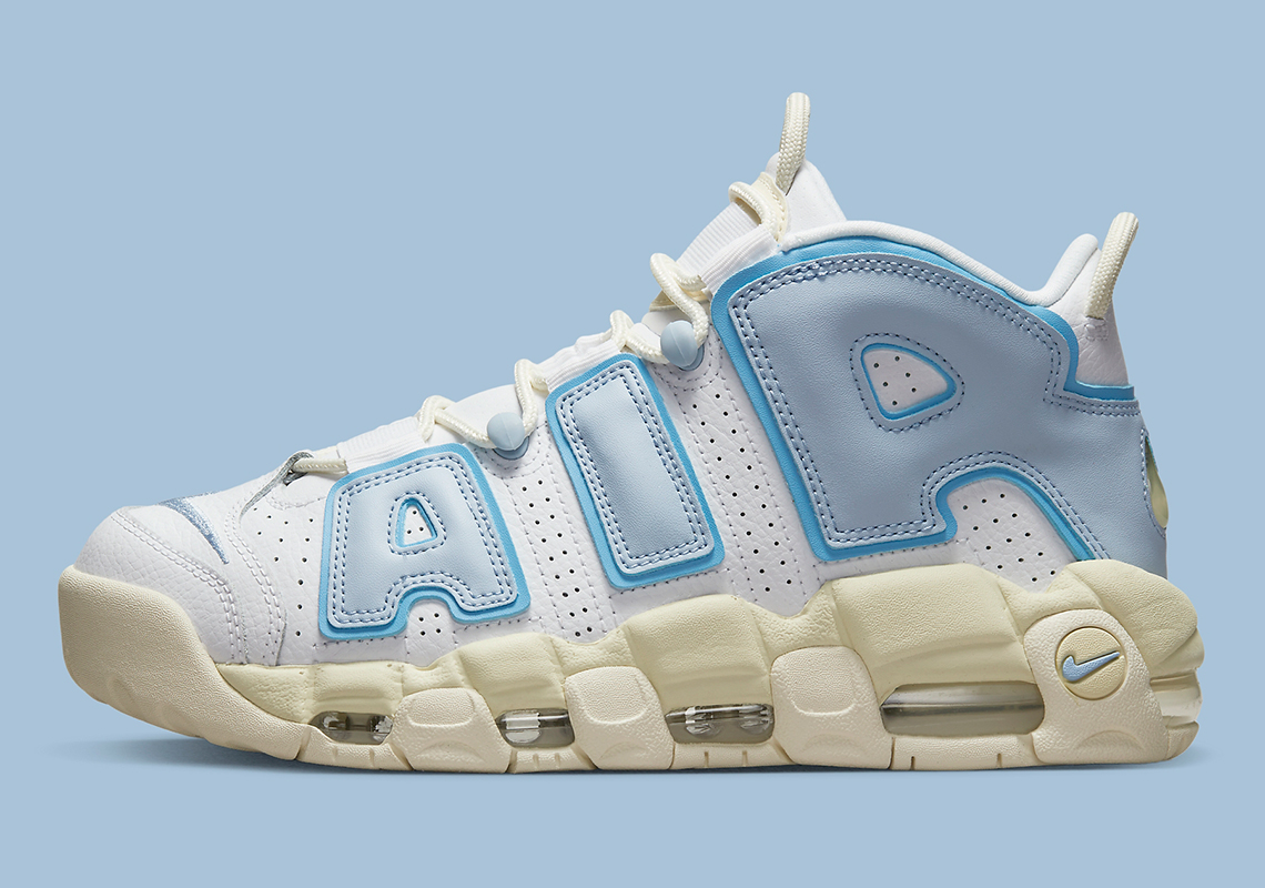 Hình ảnh mới nhất của mẫu giày Nike Air More Uptempo White/Blue/Sail - 2