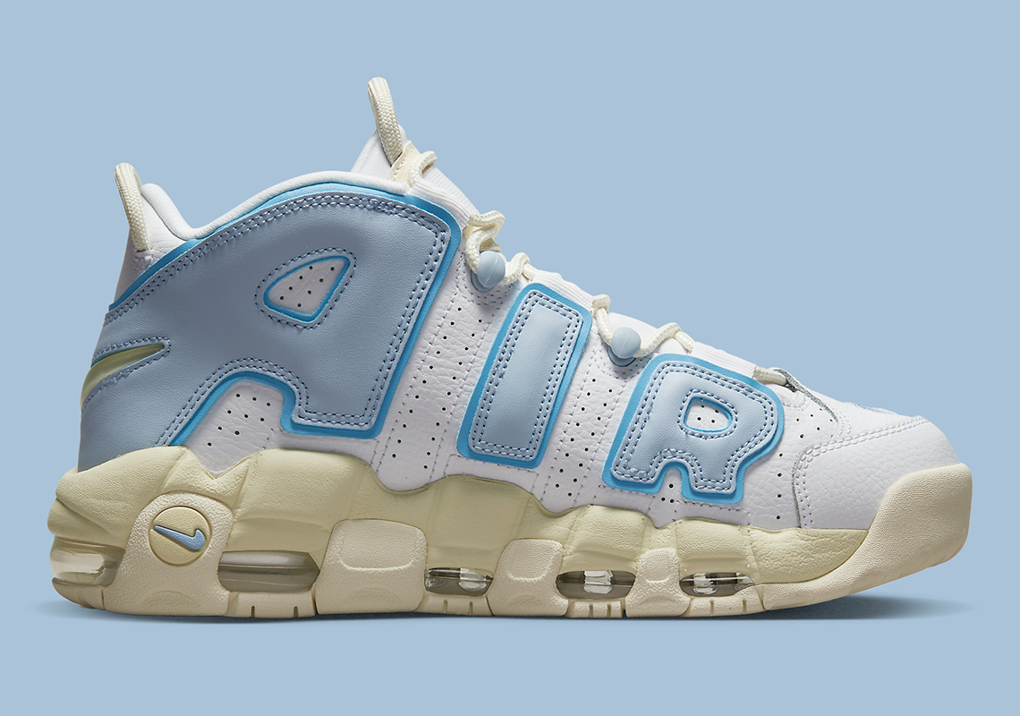Hình ảnh mới nhất của mẫu giày Nike Air More Uptempo White/Blue/Sail - 3