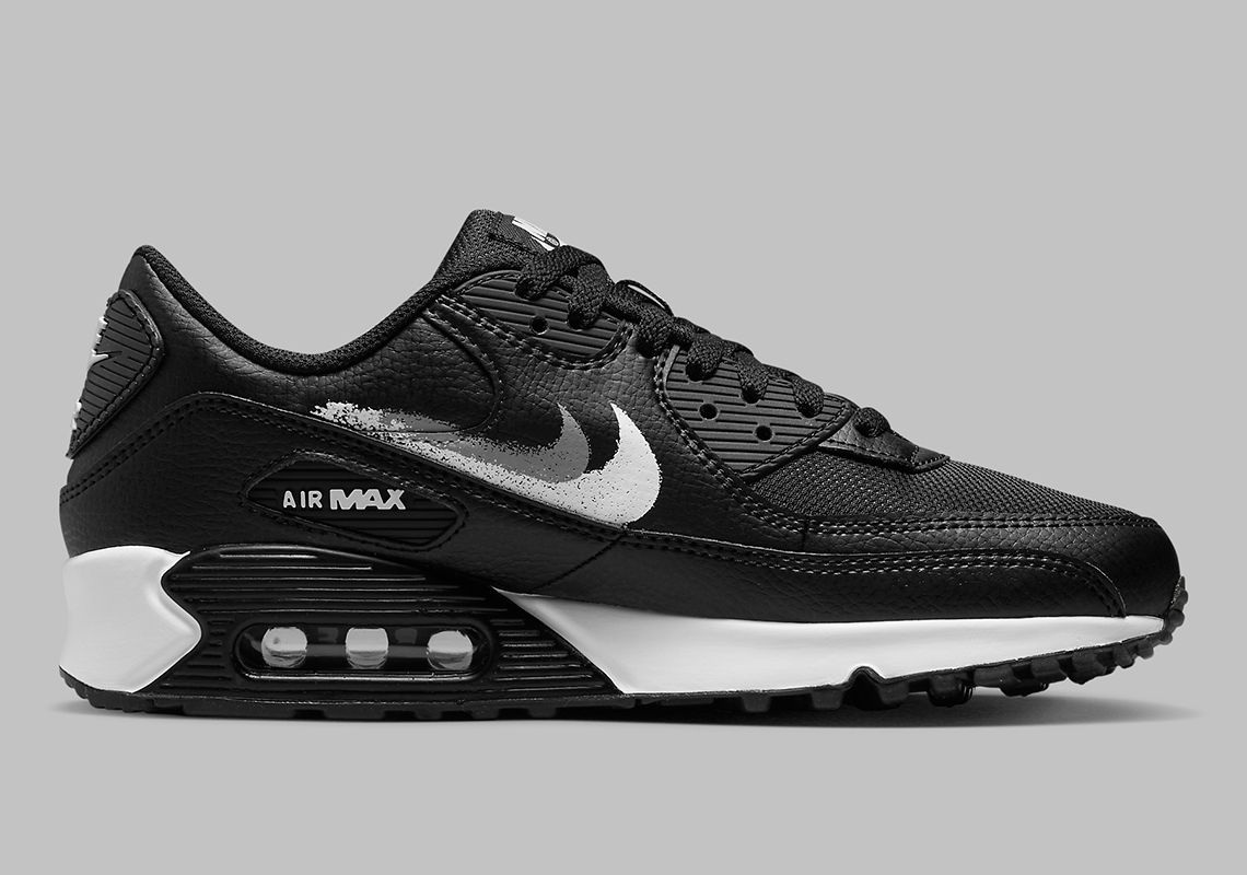Hình ảnh mới nhất của mẫu giày sneaker Nike Air Max 90 Grey/Black Stencil - 2