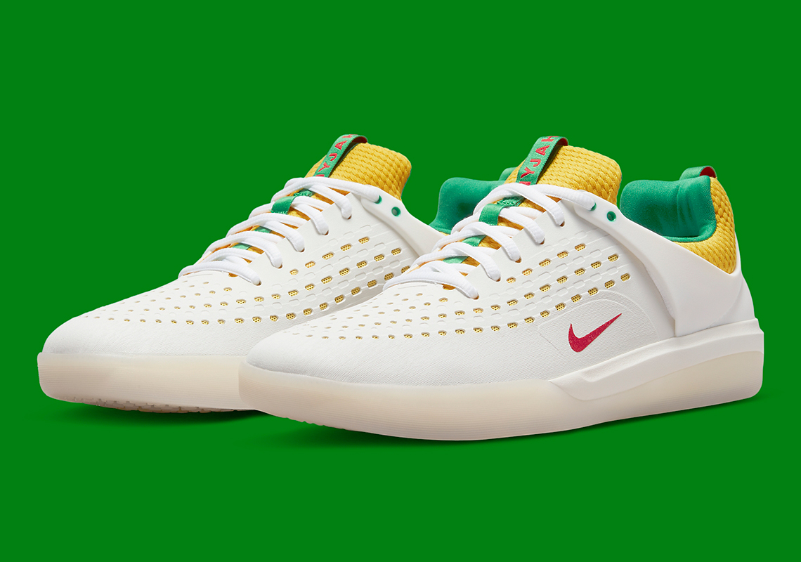 Hình ảnh mới nhất của mẫu giày sneaker Nike SB Nyjah 3 Rastafari - 2