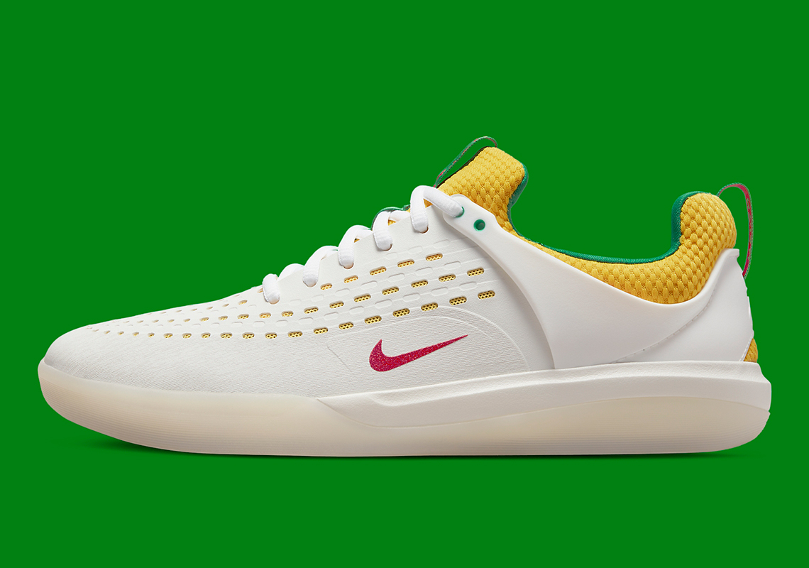 Hình ảnh mới nhất của mẫu giày sneaker Nike SB Nyjah 3 Rastafari - 3