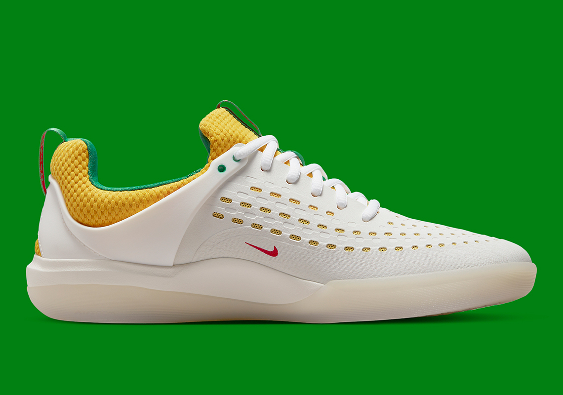 Hình ảnh mới nhất của mẫu giày sneaker Nike SB Nyjah 3 Rastafari - 4