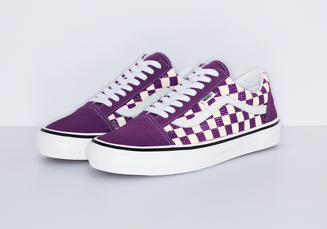Hình ảnh mới nhất của mẫu giày Supreme Swarovski Vans Old Skool - 2