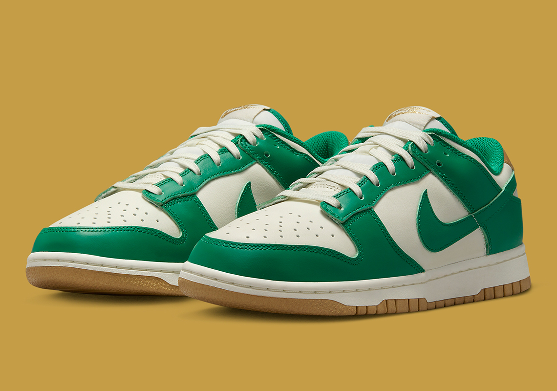 Hình ảnh Nike Dunk Low màu xanh lá cây và vàng