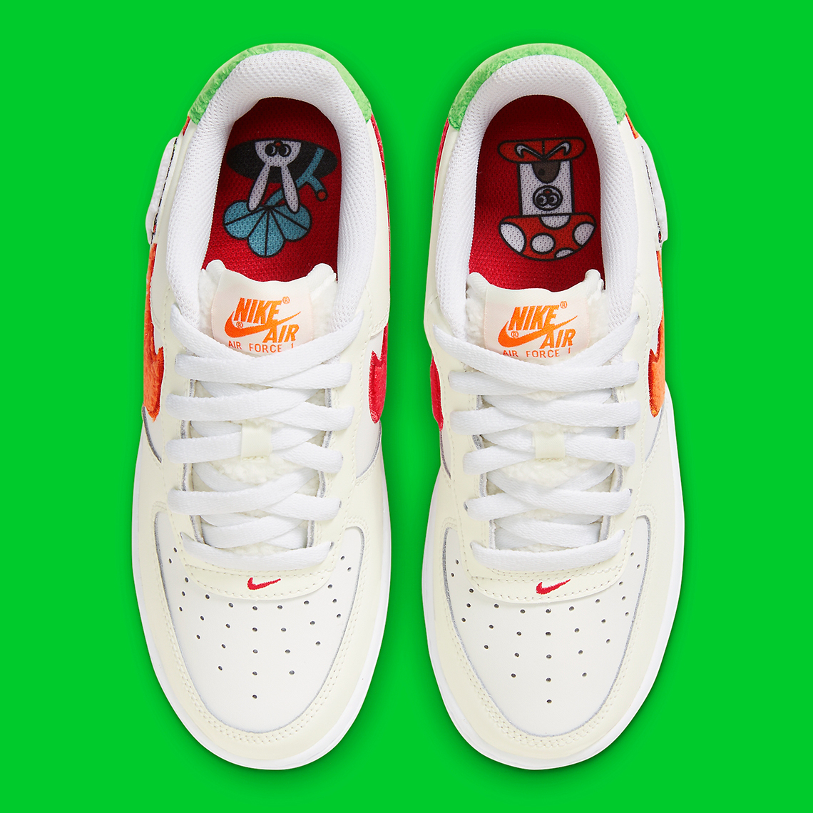 Hình minh họa chủ đề thiên nhiên xuất hiện trên Nike Air Force 1 Low trẻ em này - 4