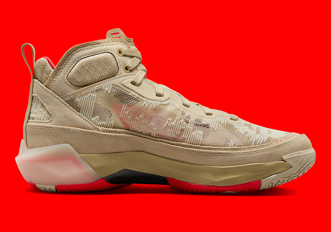 Jordan 37 sử dụng da lộn lúa mì mềm, sang trọng - 3