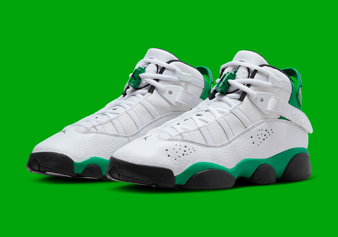 Jordan 6 Rings "Lucky Green" - Sự kết hợp màu sắc đặc trưng của dòng giày Air Jordan.