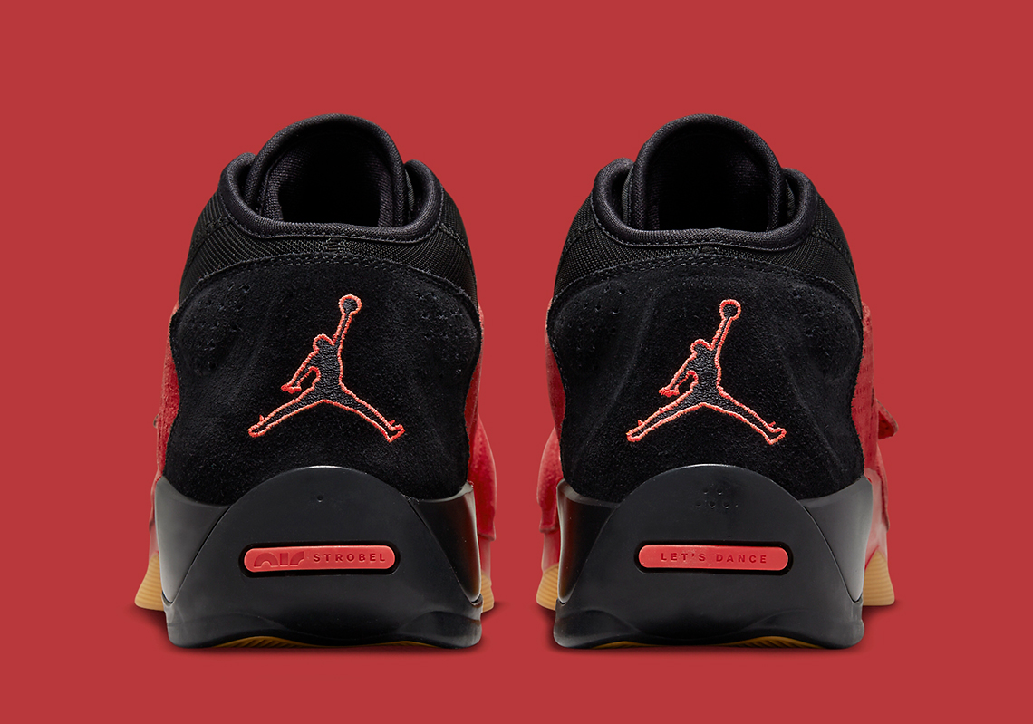 Jordan Zion 2 Red Suede Gum làm từ da lộn màu đỏ và đế cao su - 5