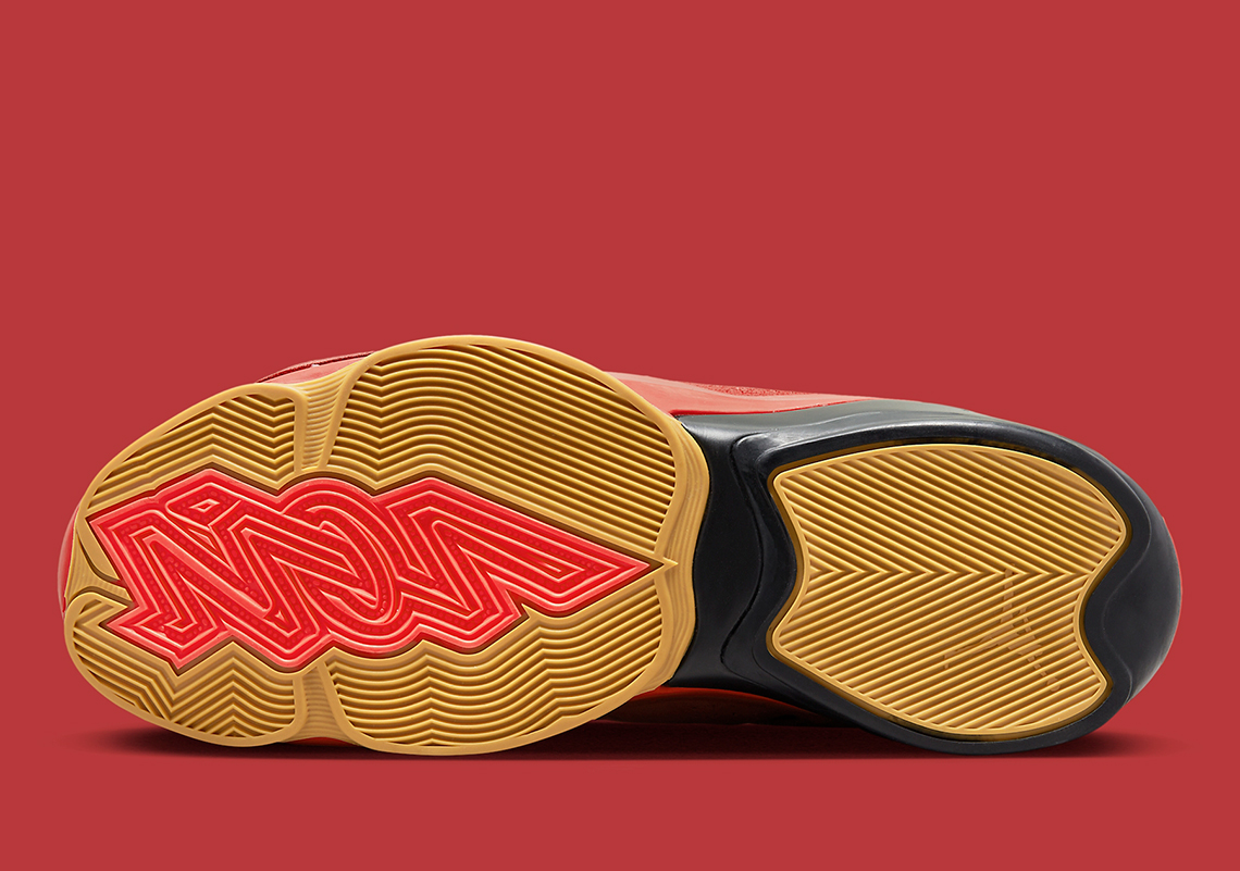 Jordan Zion 2 Red Suede Gum làm từ da lộn màu đỏ và đế cao su - 6