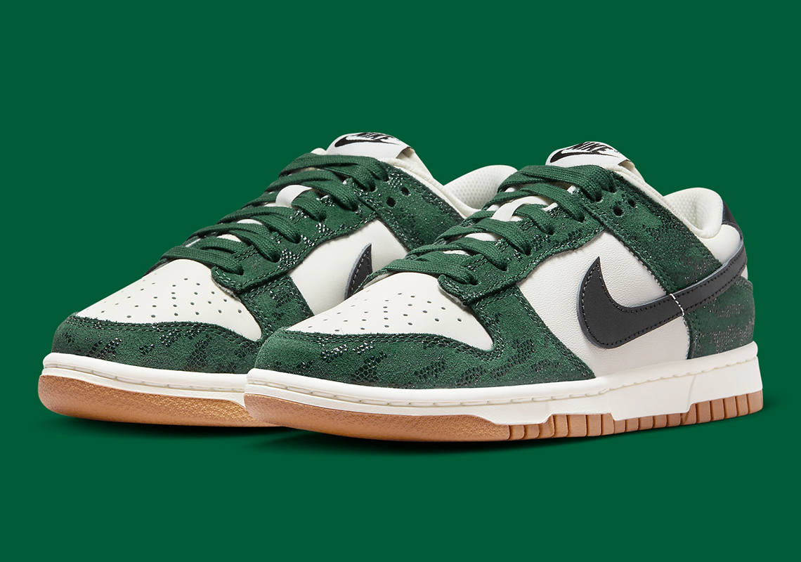 Khám phá sự kết hợp mới mẻ trên Nike Dunk Low Green Snakeskin! - 1