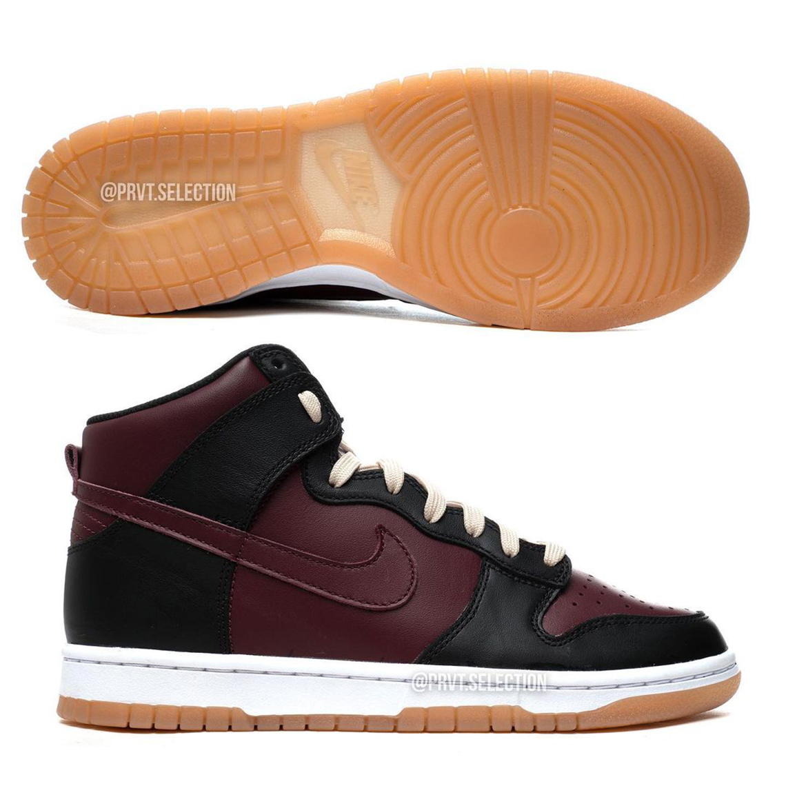 Lộ diện hình ảnh của Nike Dunk High Black Burgundy - 3