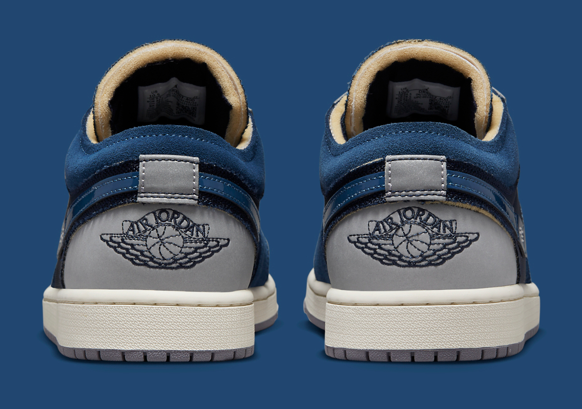 Lộ diện hình ảnh Nike Air Jordan 1 Low Craft màu Navy mới nhất - 5