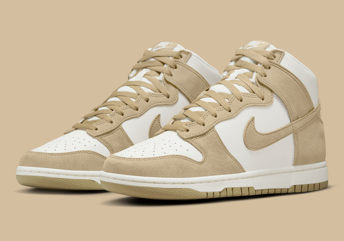 Lộ diện một số hình ảnh của mẫu giày Nike Dunk High "White/Tan"