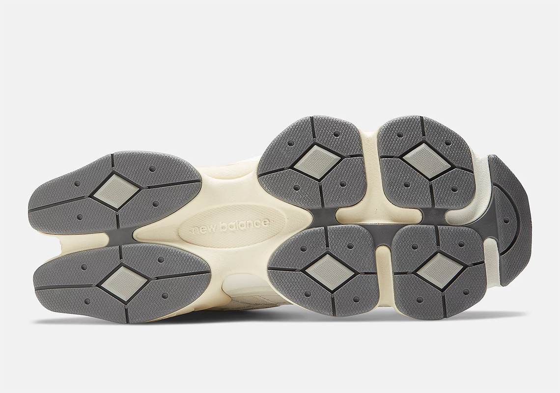 Logo bạc tô điểm thêm cho chiếc New Balance 9060 màu trắng này - 6
