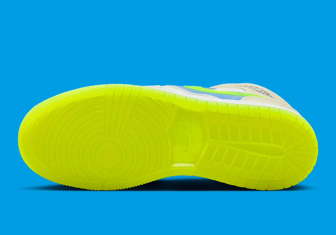 Logo Warped Swoosh tô điểm cho air Jordan 1 mid - 6