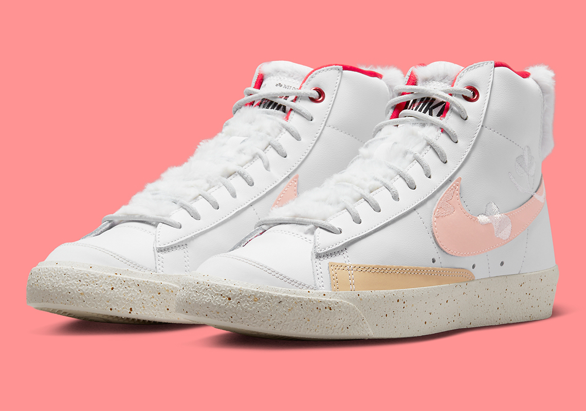 Lông thỏ giả tô điểm cho Nike Blazer Mid '77 Leap High - 2